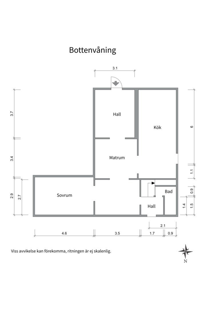 Planlösning från Hässle 62, Kommande i Dalby, Uppsala