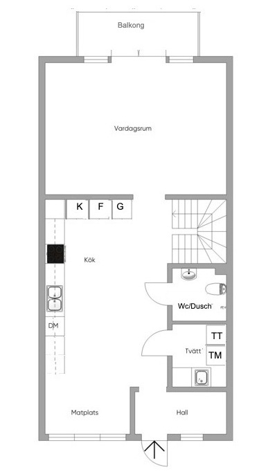 Planlösning från Storholmsvägen 178, Till salu i Östra Orminge, Nacka