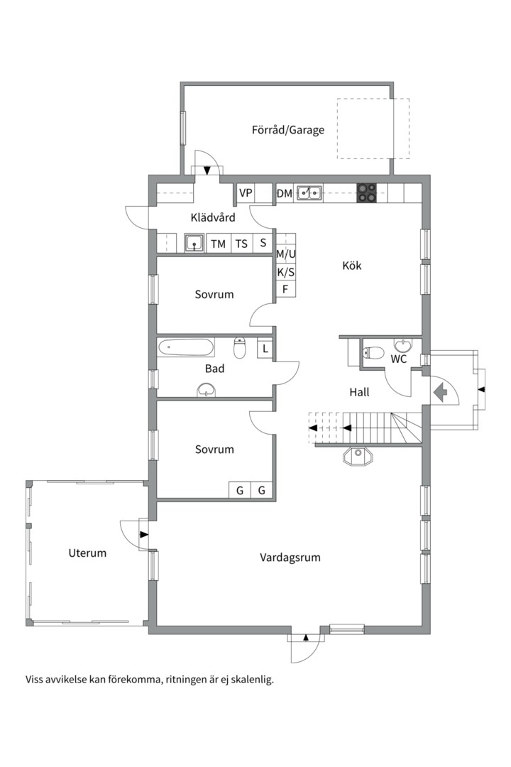 Planlösning från Astrakanvägen 8, Såld i Torshäll, Värmdö