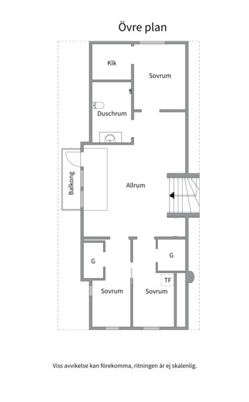 Planlösning från Lagnösundsvägen 7, Kommande i Norra Lagnö, Värmdö
