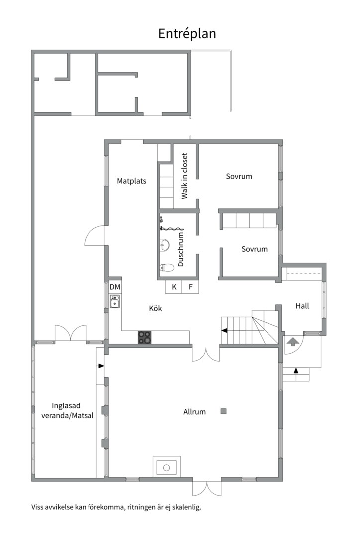 Planlösning från Lagnösundsvägen 7, Kommande i Norra Lagnö, Värmdö
