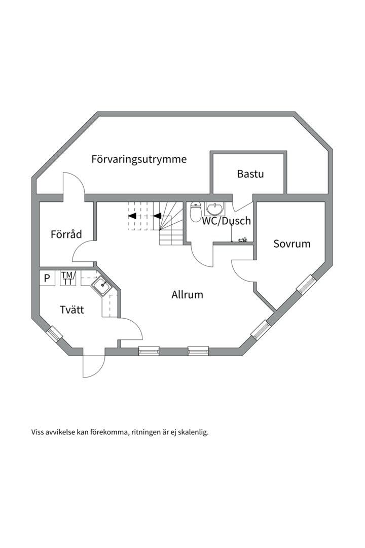 Planlösning från Norrstigen 4B, Såld i Boo Gård, Nacka
