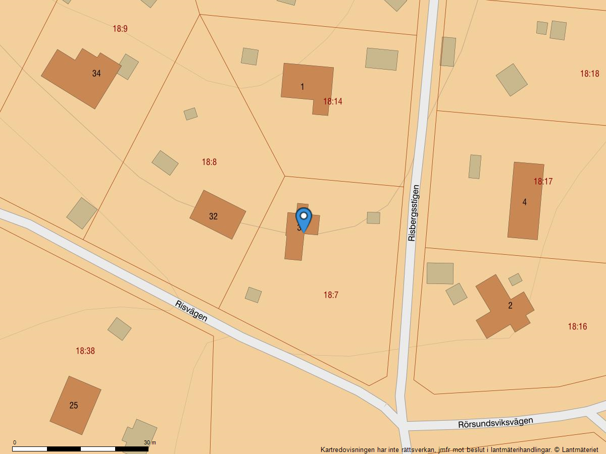 Bostadsbild från Risvägen 30, Såld i Vikingshill, Nacka