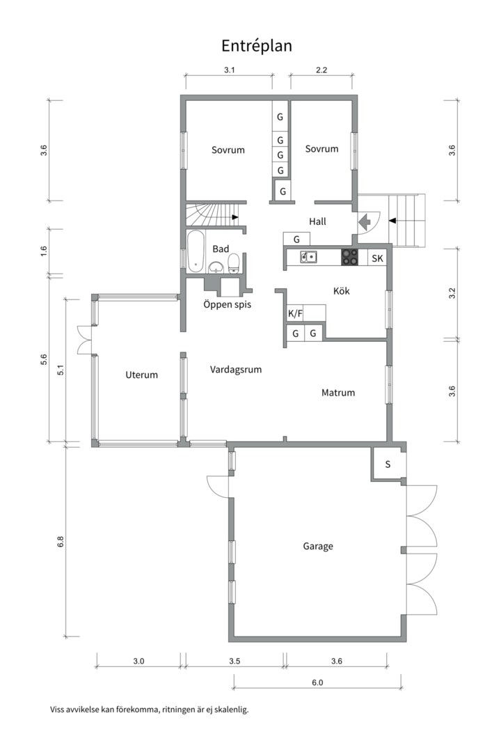 Planlösning från Vallmogatan 15, Såld i Johannesbäck, Uppsala