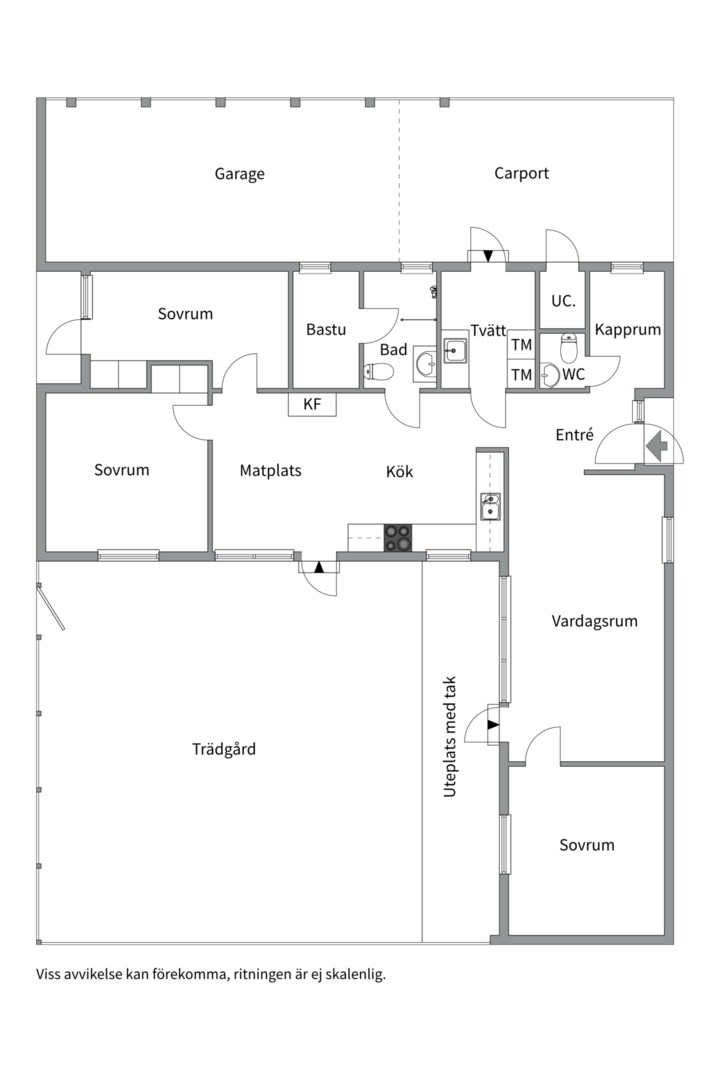 Planlösning från Törnrosgatan 12, Såld i Nordanby, Västerås
