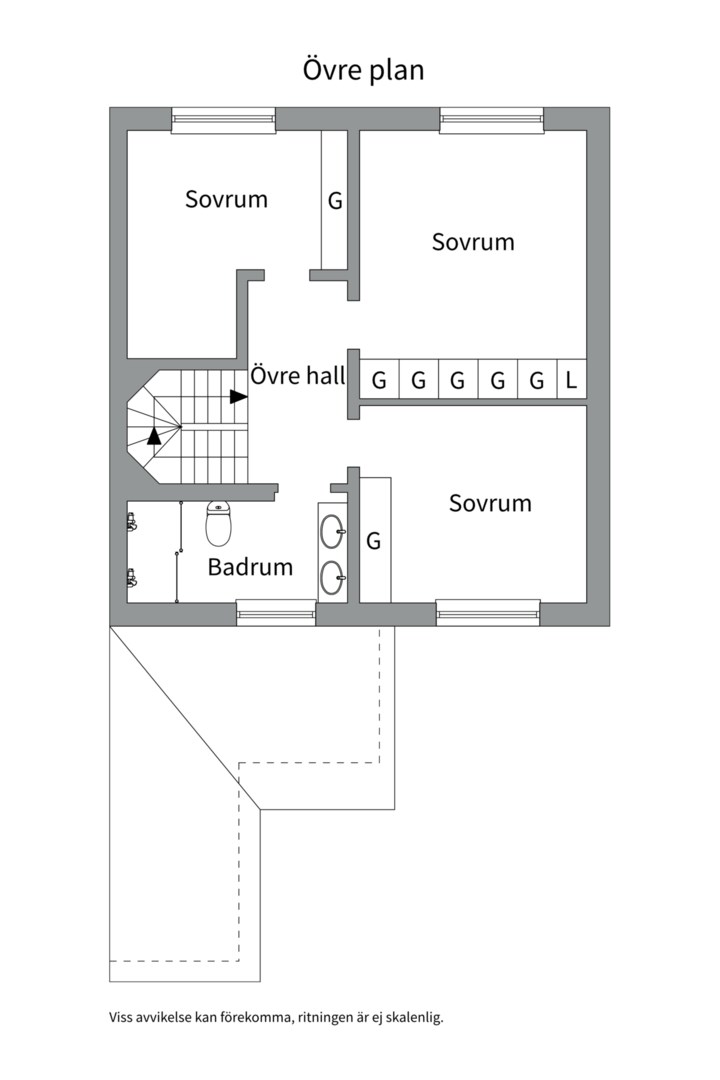 Planlösning från Malma backe 7U, Till salu i Valsätra, Uppsala