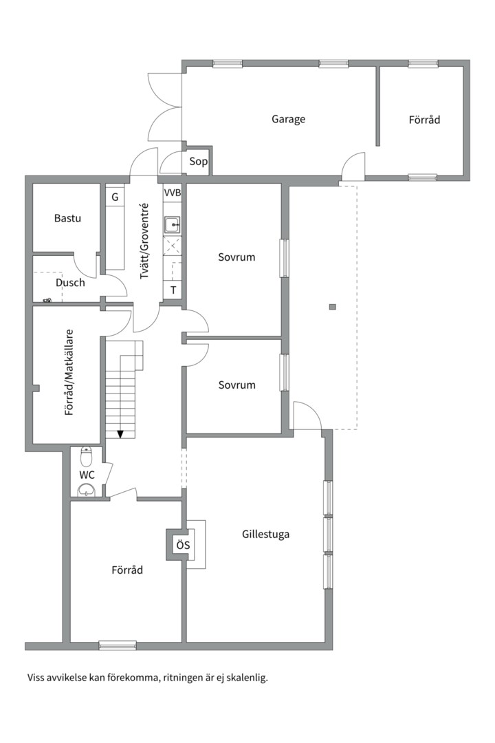 Planlösning från Branddammsvägen 10, Såld i Eknäs, Nacka