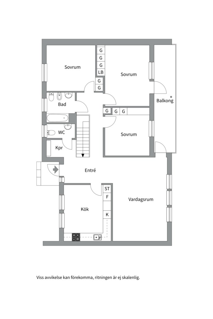 Planlösning från Branddammsvägen 10, Såld i Eknäs, Nacka