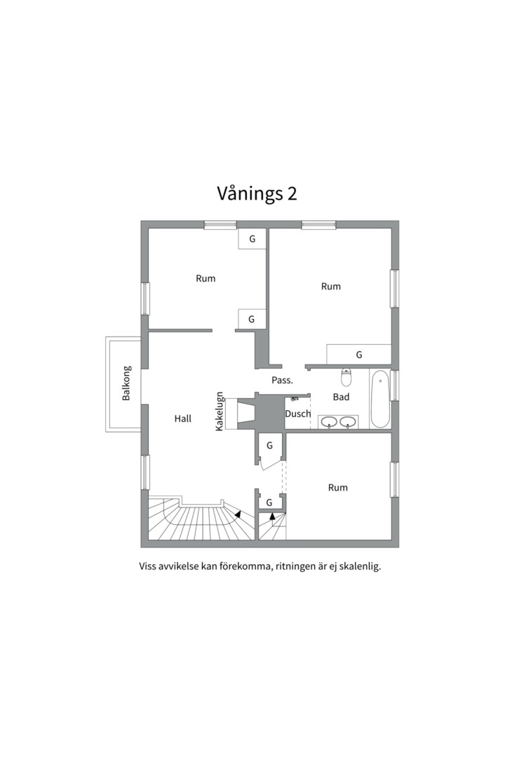 Planlösning från Norra Rudbecksgatan 15, Såld i Kåbo, Uppsala