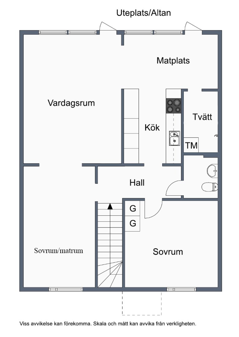 Planlösning från Rundan 20, Såld i G:a Tullingeberg, Botkyrka
