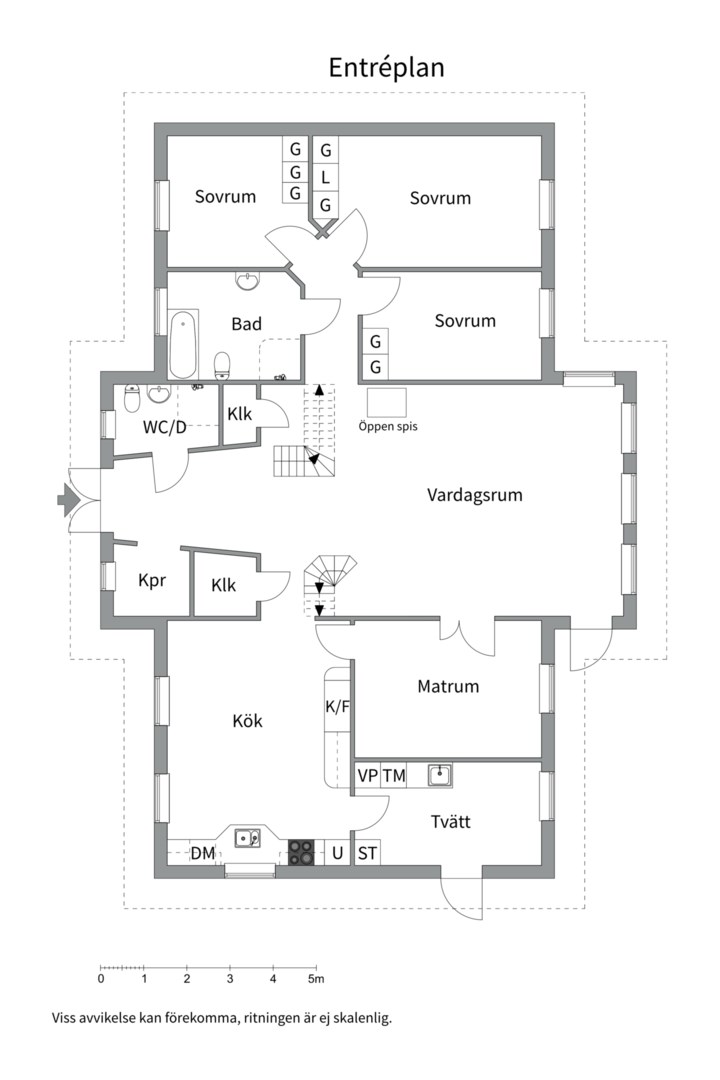 Planlösning från Högbergsgatan 2B, Såld i Östhammar, Östhammar