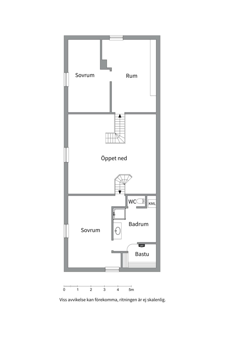 Planlösning från Högbergsgatan 2B, Såld i Östhammar, Östhammar