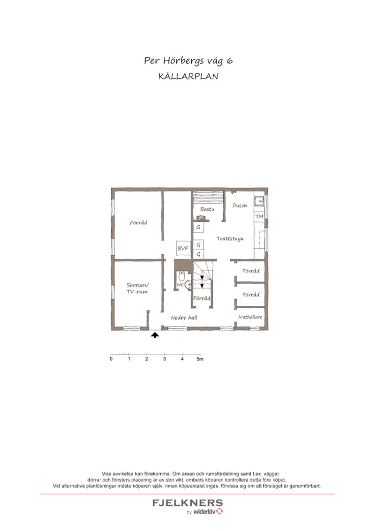 Planlösning från Per Hörbergs väg 6, Såld i Bromma - Södra Ängby, Stockholm
