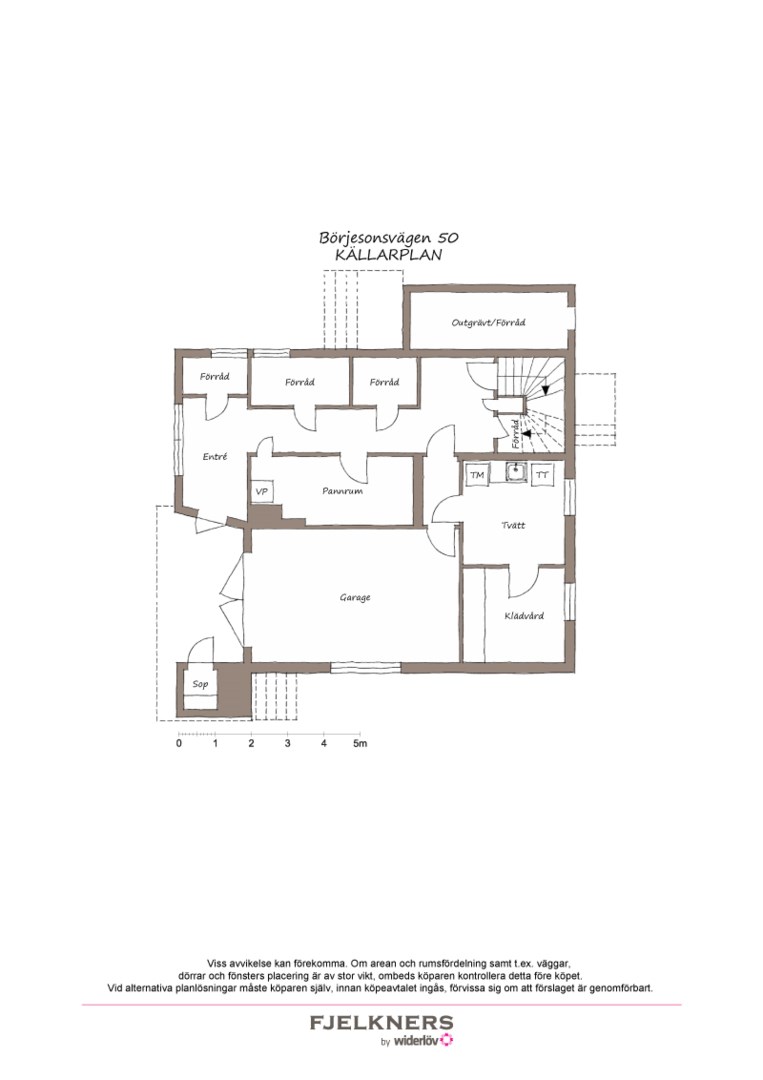 Planlösning från Börjesonsvägen 50, Såld i Bromma - Södra Ängby, Stockholm