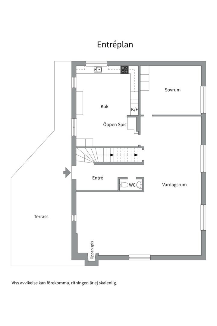 Planlösning från Patrons väg 21, Till salu i Saltsjö-Duvnäs, Nacka
