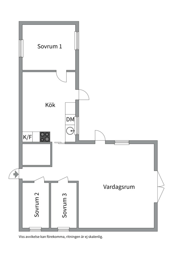 Planlösning från Skeppshusvägen 18, Såld i Öregrund, Östhammar