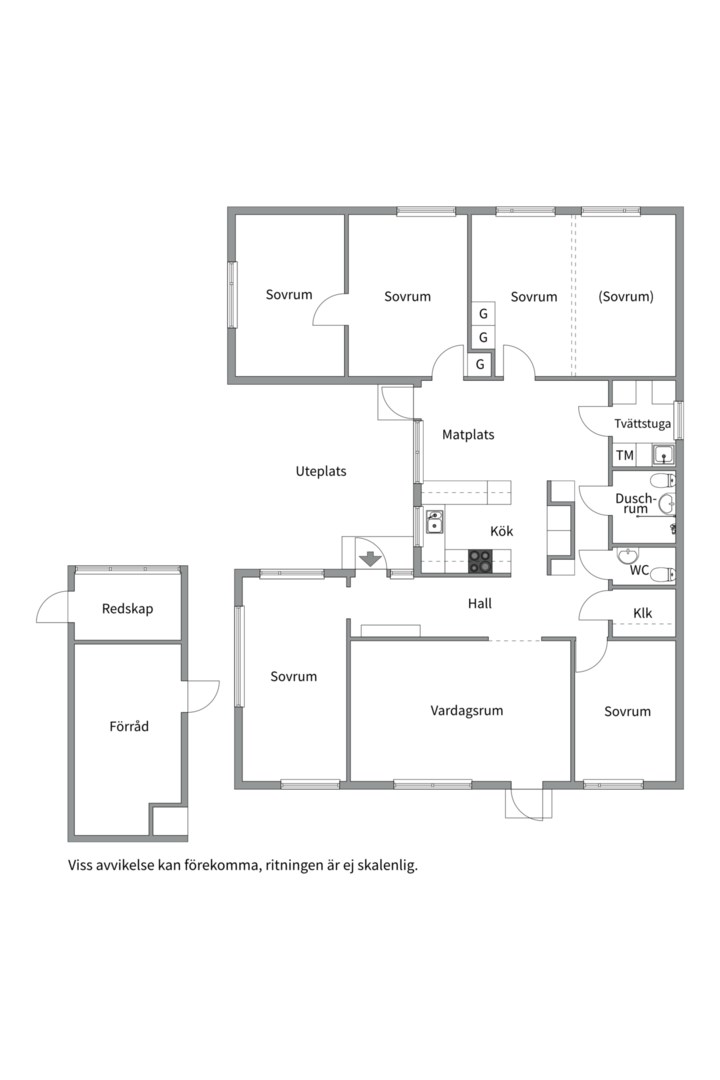 Planlösning från Jordgubbsgatan 26, Såld i Årsta, Uppsala