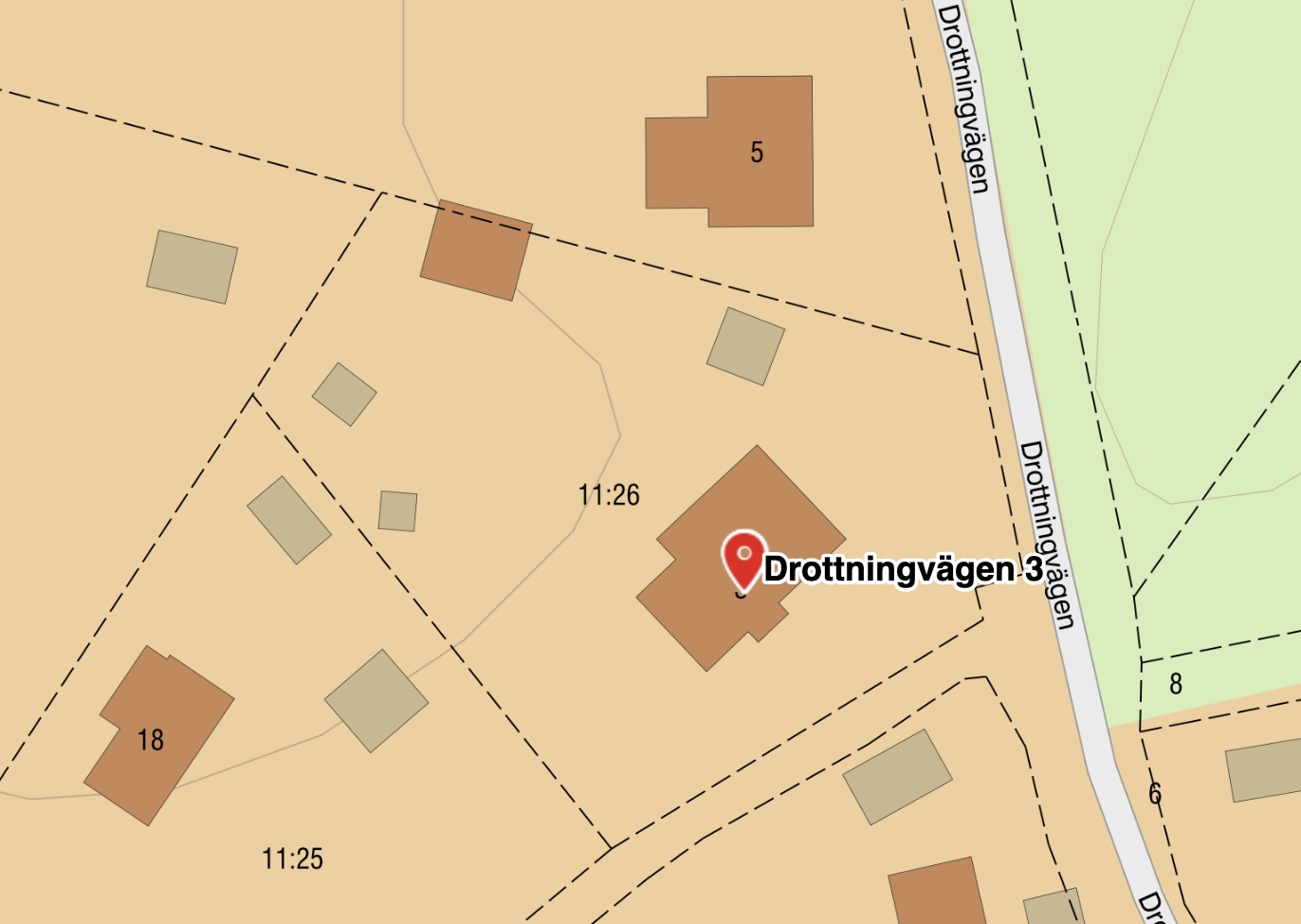 Bostadsbild från Drottningvägen 3, Till salu i Kummelnäs, Nacka