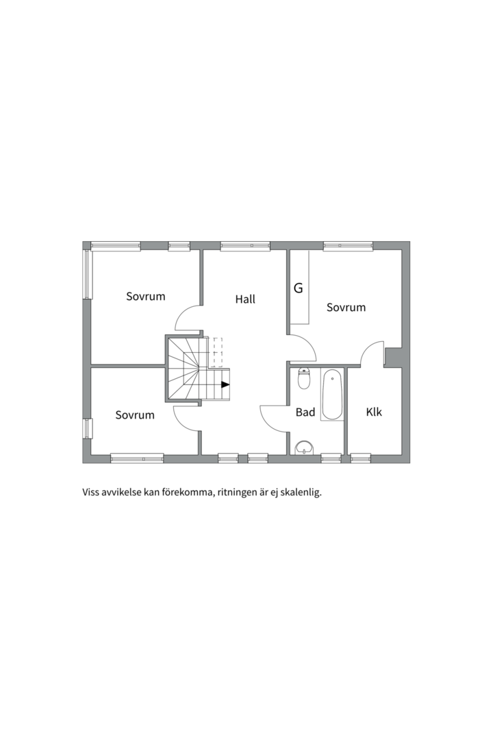 Planlösning från Pimpstensvägen 11, Såld i Herrhagen, Uppsala