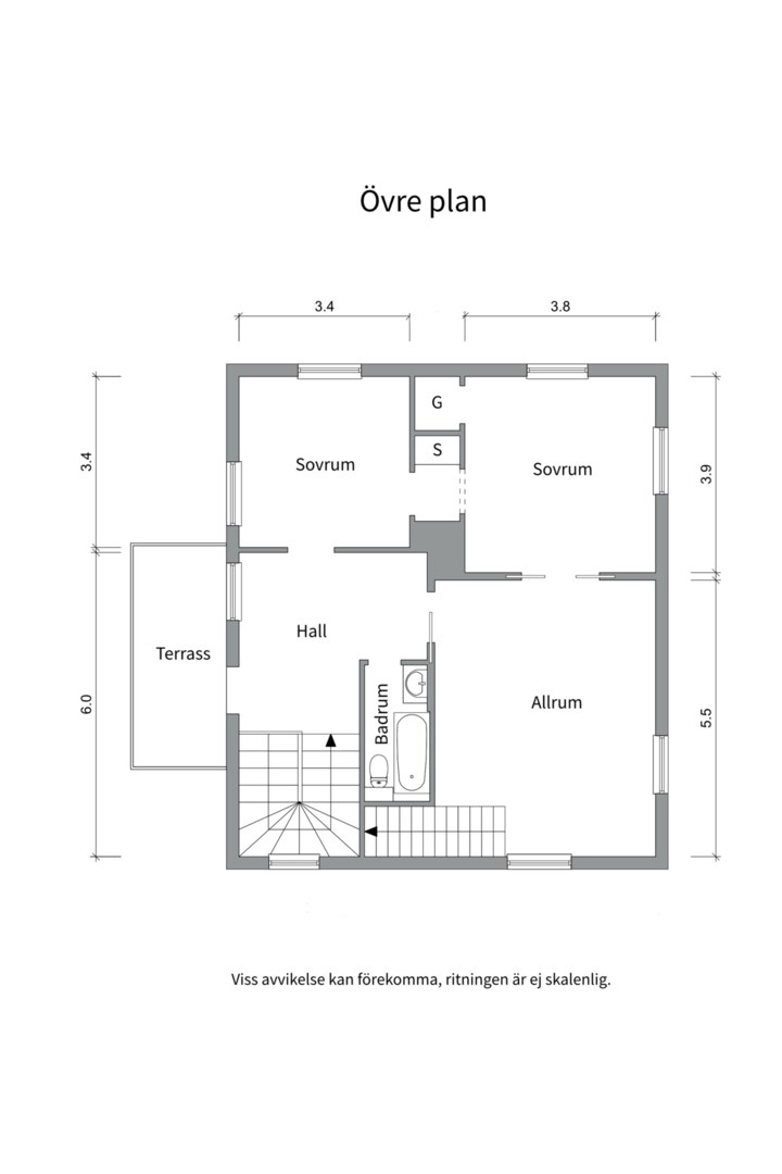 Planlösning från Anundsgatan 17, Kommande i Svartbäcken, Uppsala