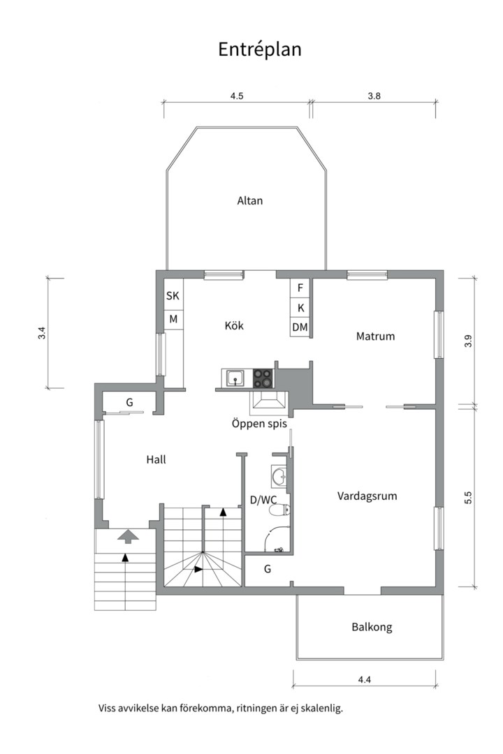 Planlösning från Anundsgatan 17, Kommande i Svartbäcken, Uppsala