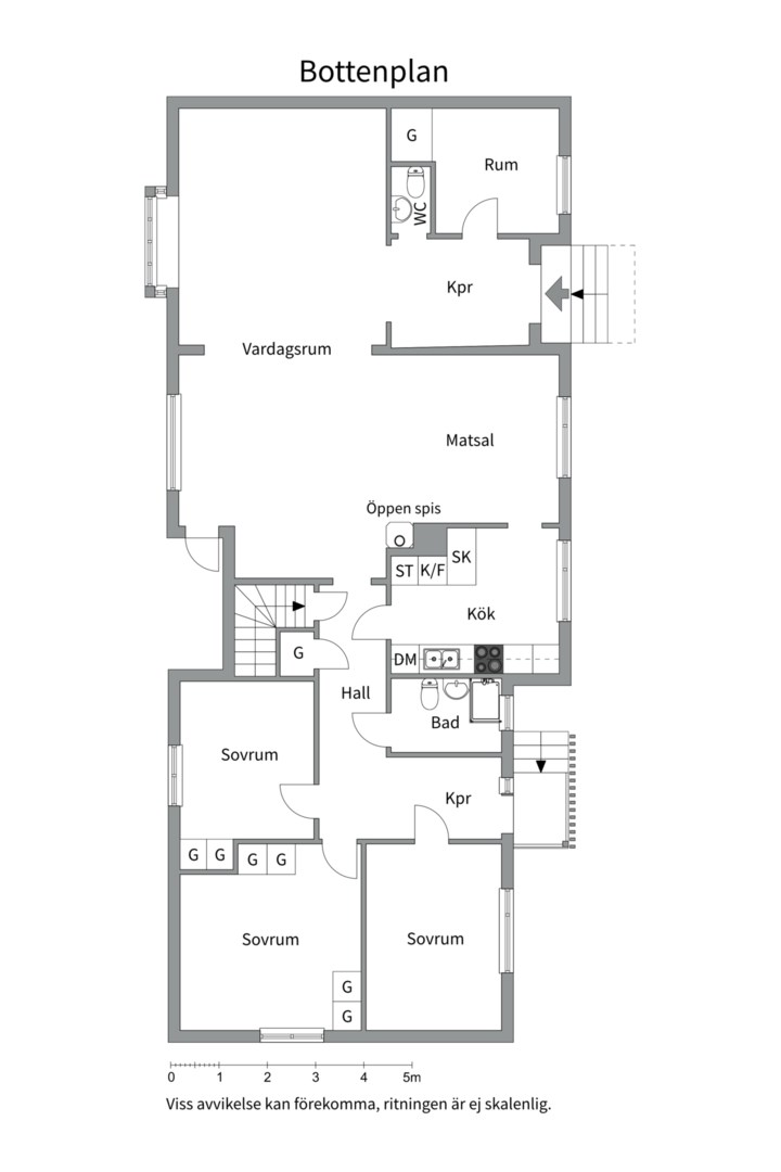 Planlösning från Sälgvägen 7, Såld i Norby, Uppsala