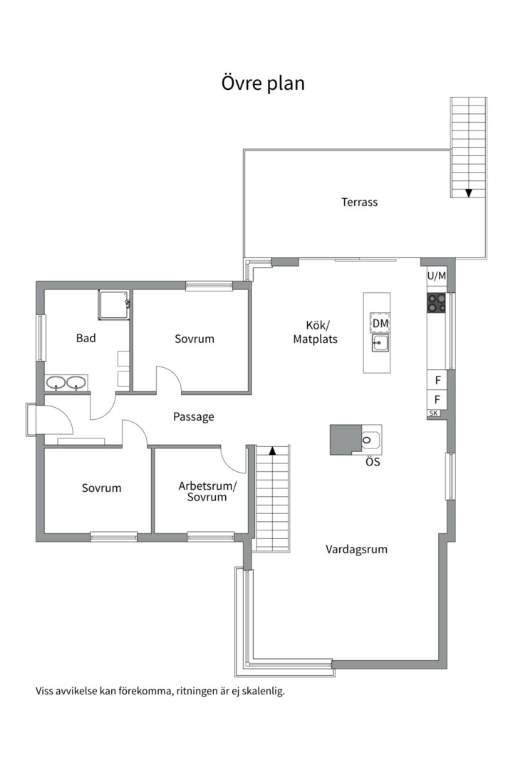 Planlösning från Vargvägen 18, Till salu i Saltsjö-Duvnäs, Nacka