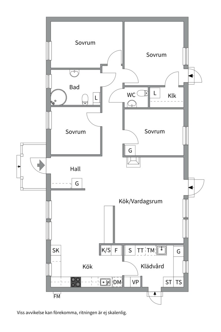 Planlösning från Kärrdalsgränd 4, Kommande i , Östhammar