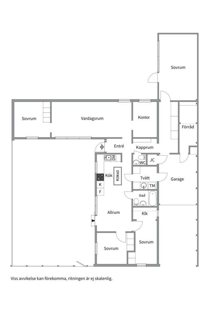 Planlösning från Bolmörtsgatan 7, Såld i Nordanby, Västerås