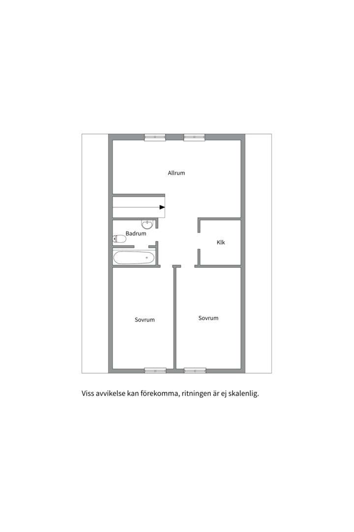 Planlösning från Gryningsvägen 73, Kommande i Storvreta, Uppsala