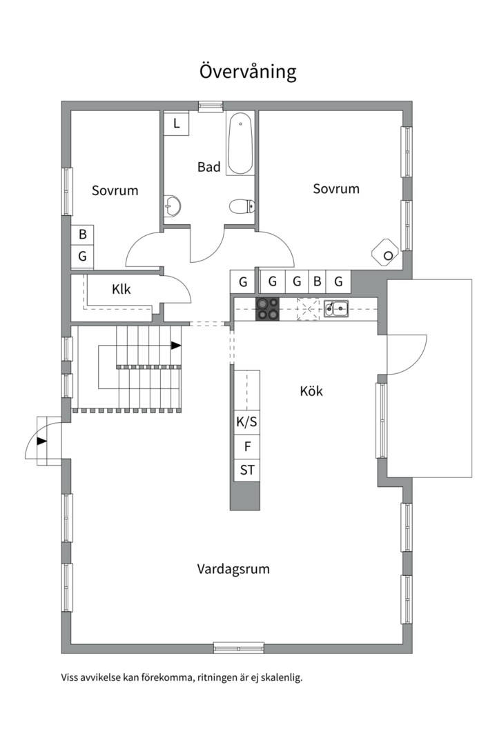 Planlösning från Axels väg 1, Till salu i Uttran, Botkyrka