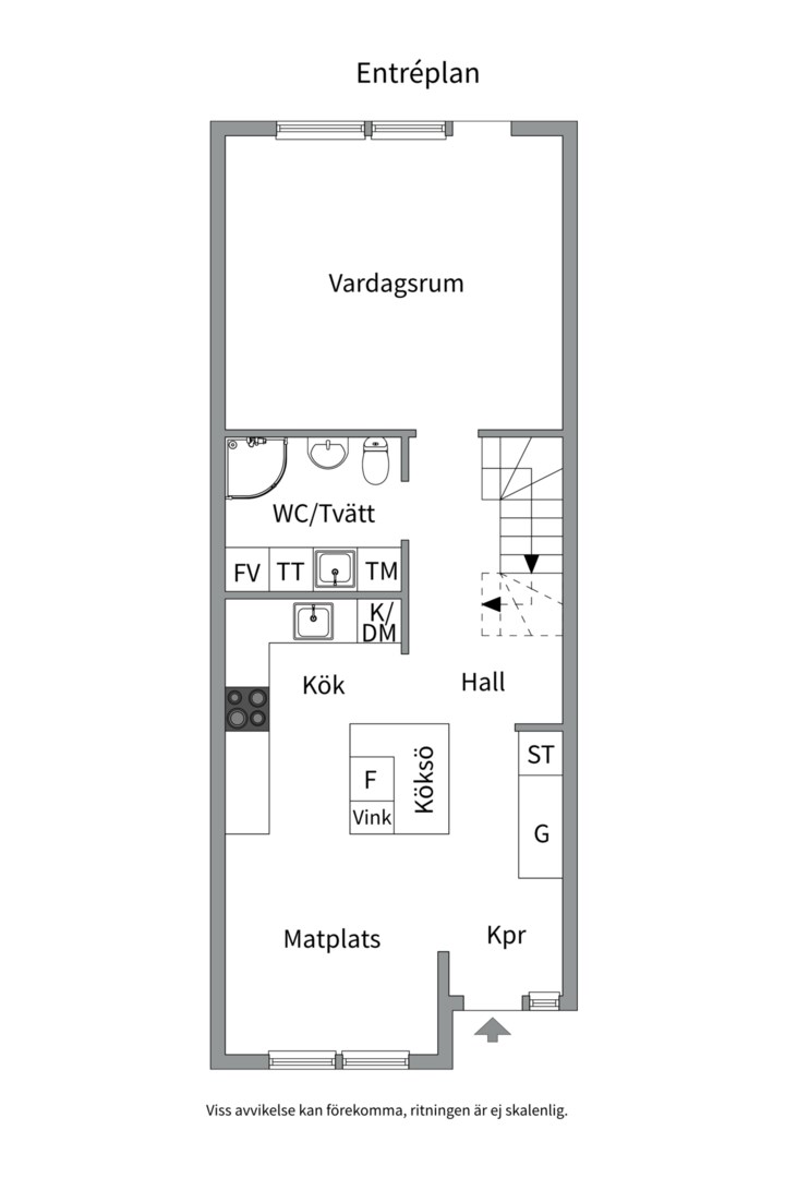 Planlösning från Börjegatan 41D, Kommande i Luthagen, Uppsala