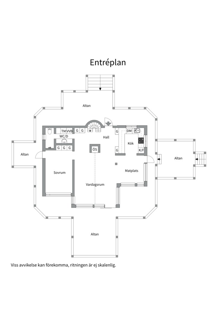 Planlösning från Rosenvägen 10, Kommande i Vindö - Överby, Värmdö