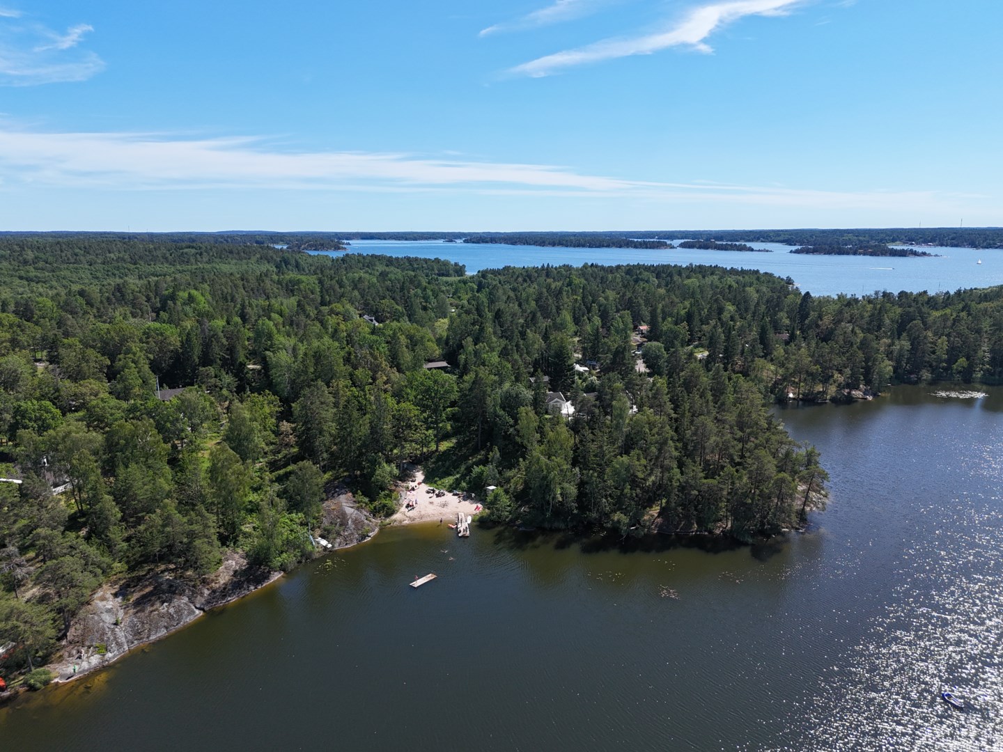 Strandbad vid Långträsket.