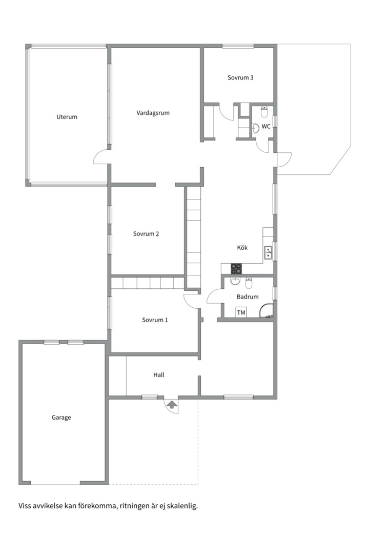 Planlösning från Bellisvägen 8, Såld i Lövstalöt, Uppsala