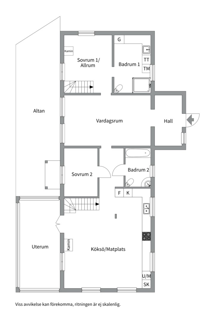 Planlösning från Angöringsvägen 21, Kommande i Södra kopparmora, Värmdö