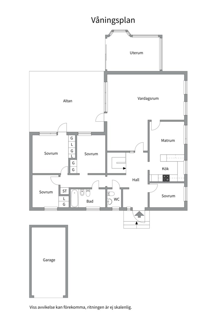 Planlösning från Plåtslagarvägen 80, Såld i Tullinge Skog, Botkyrka