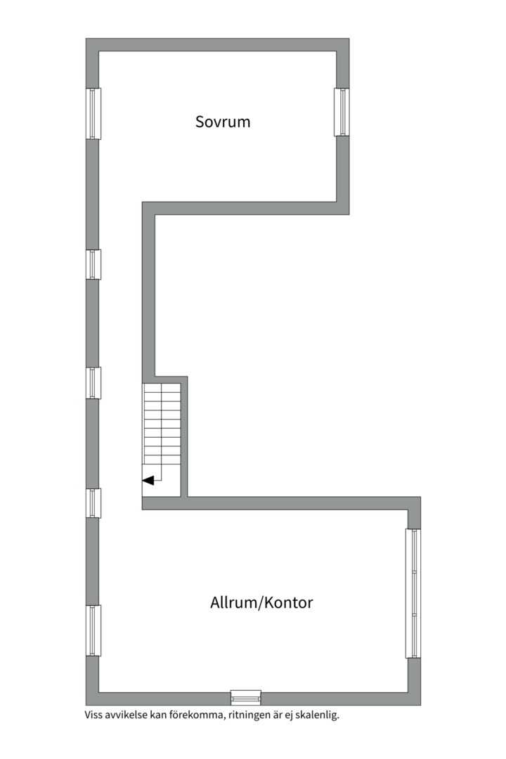 Planlösning från Strandvägen 16, Såld i Stenskär, Östhammar