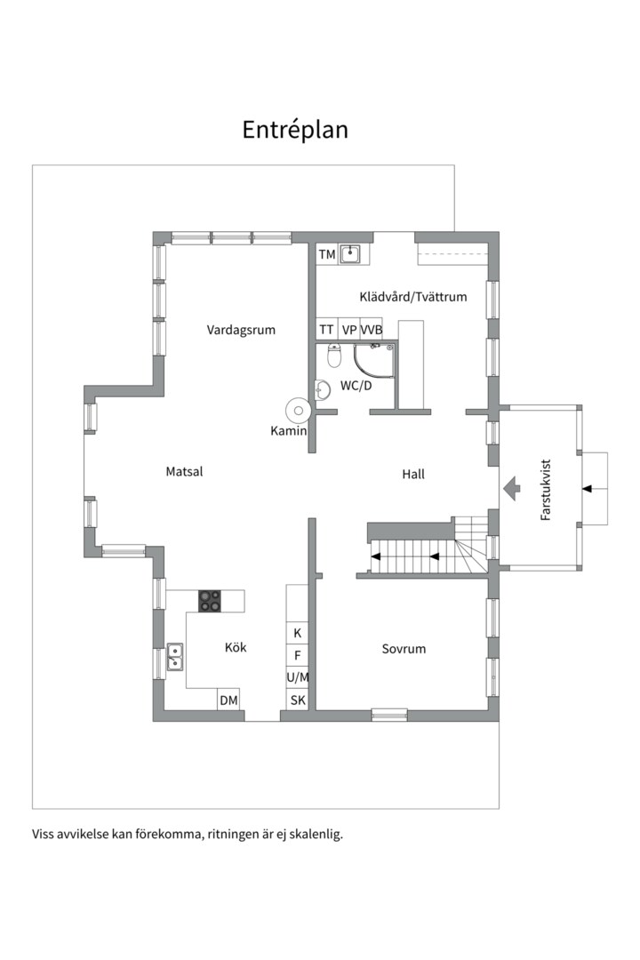 Planlösning från Karlsruhevägen 7A, Såld i Norra Lagnö, Värmdö