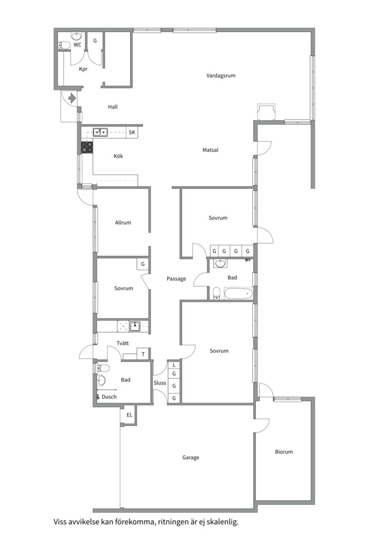 Planlösning från Ullgarnsvägen 10, Till salu i Skälby, Västerås