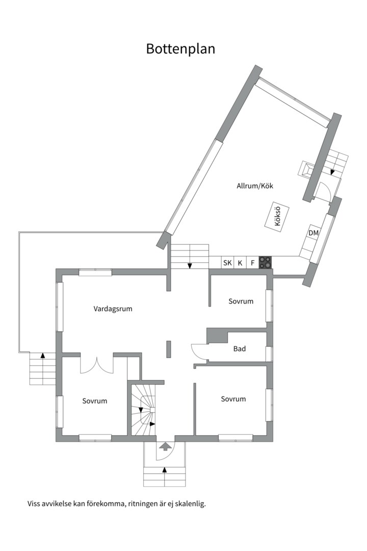 Planlösning från Duvnäsvägen 22, Såld i Saltsjö-Duvnäs, Nacka