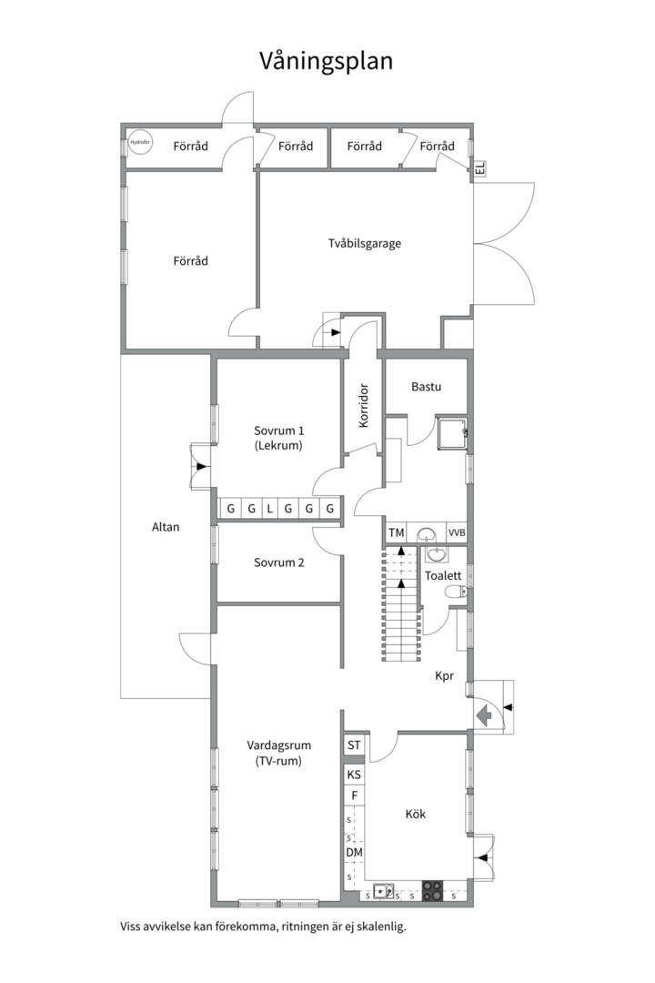 Planlösning från Lilla Ålbo 19, Såld i Vänge, Uppsala