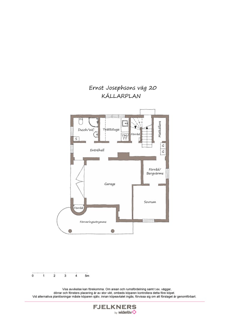 Planlösning från Ernst Josephsons väg 20, Såld i Bromma - Södra Ängby, Stockholm
