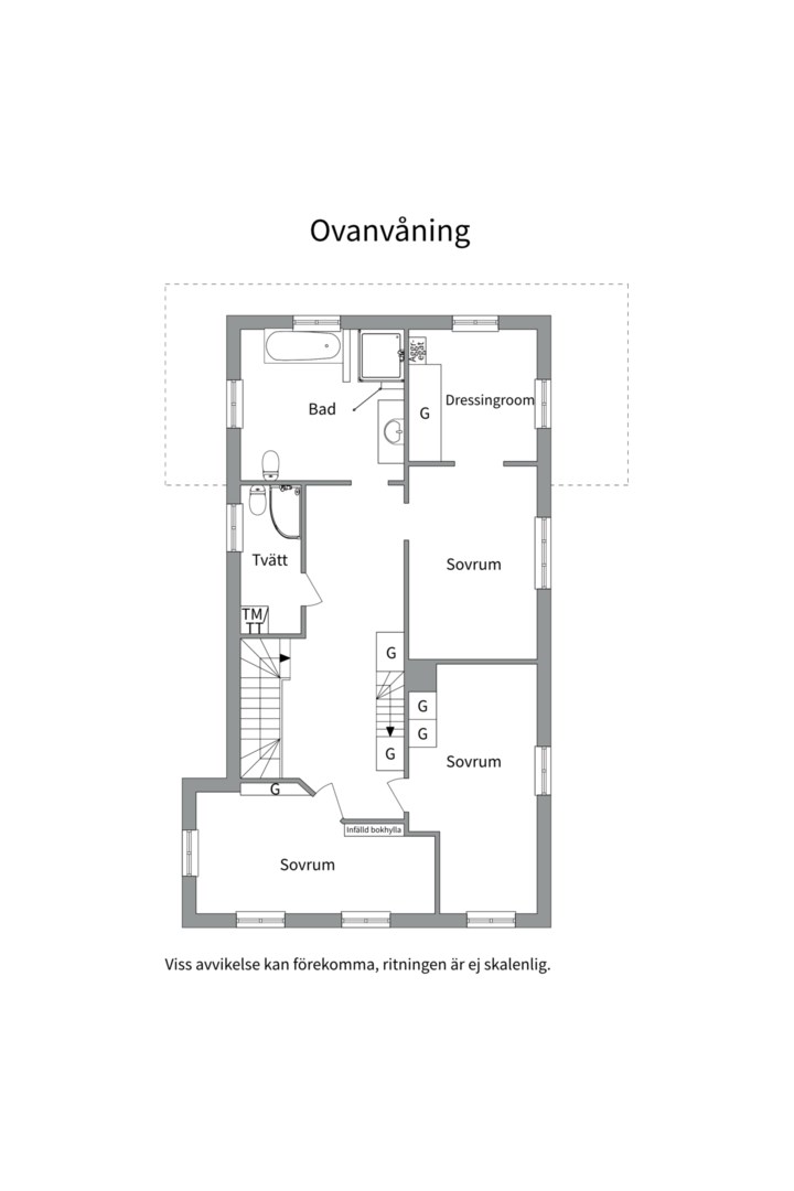 Planlösning från Vikingshillsvägen 7, Såld i Kummelnäs, Nacka