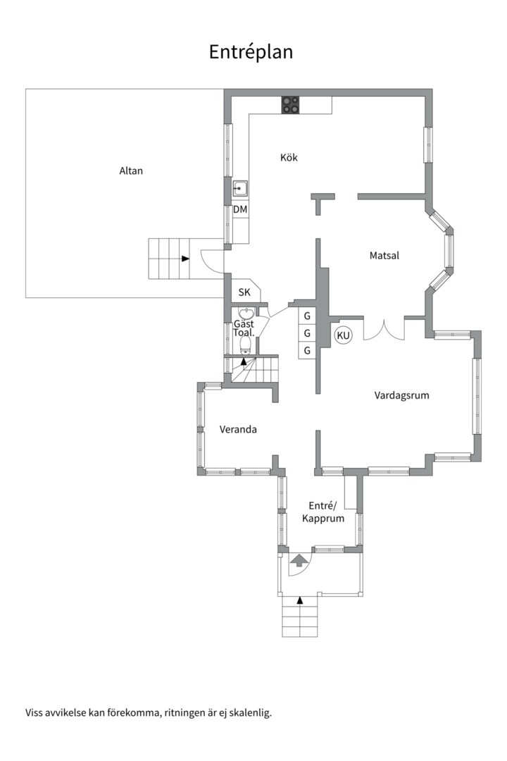 Planlösning från Vikingshillsvägen 7, Såld i Kummelnäs, Nacka