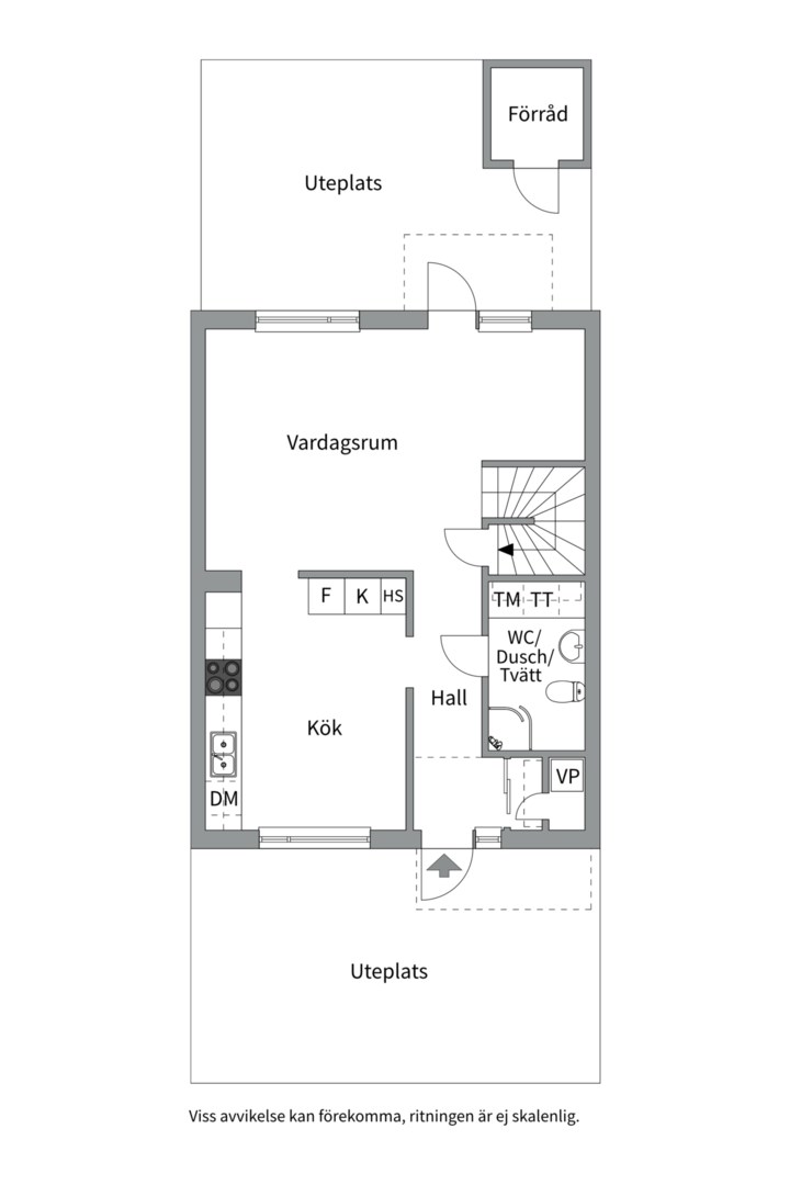 Planlösning från Arkeologvägen 34B, Såld i Gamla Uppsala, Uppsala