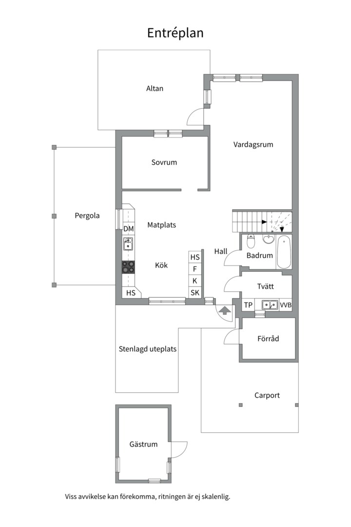 Planlösning från Fruviksvägen 20, Till salu i Haghulta, Värmdö