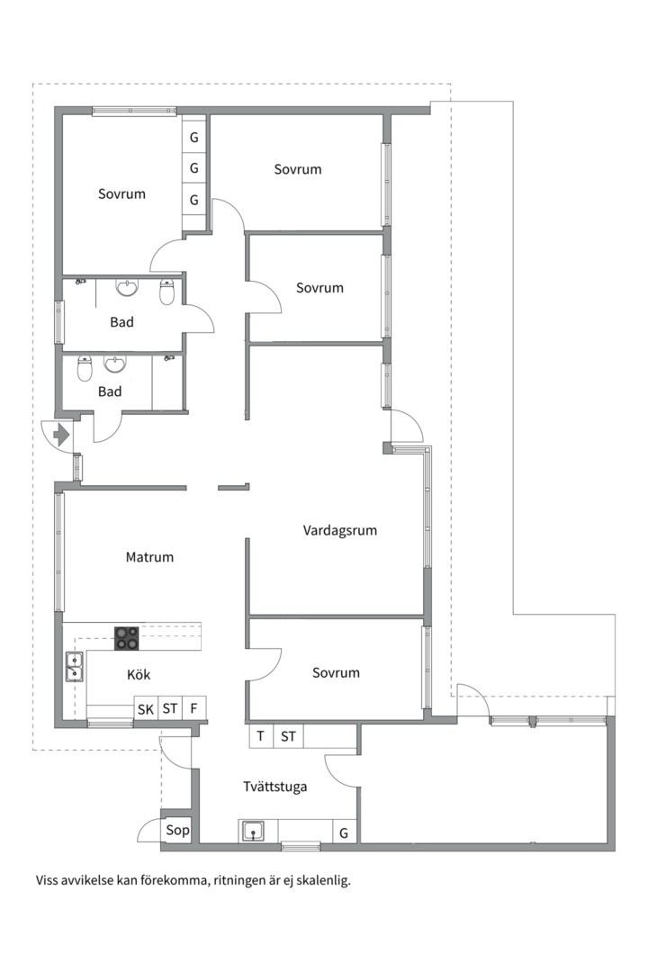 Planlösning från Bandygatan 12, Såld i Rönnby, Västerås