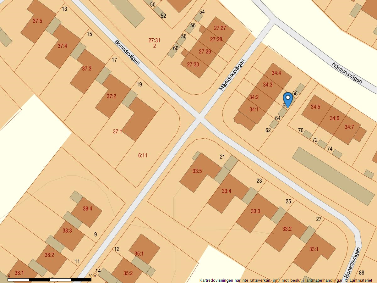 Bostadsbild från Bonadsvägen 66, Kommande i Nåntuna, Uppsala