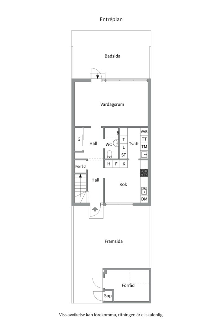 Planlösning från Bonadsvägen 66, Kommande i Nåntuna, Uppsala